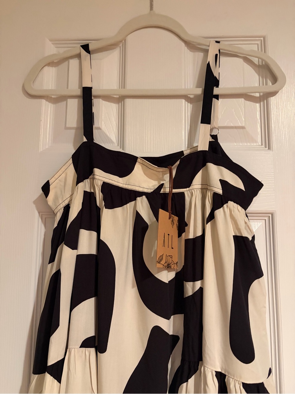 NWT Abel the Label "Diego" Tiered Maxi Dress - Picture 3 of 6